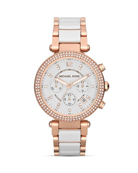 michael kors parker glitz watch white|Michael Kors Parker Womens Glitz Crystals Watch, White Dial .